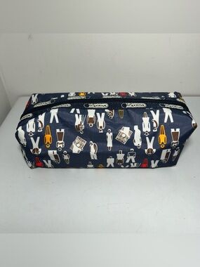LeSportsac Y2K Hannah Unity People Cosmetic Bag  Rectangular Sack Sac Pouch EUC